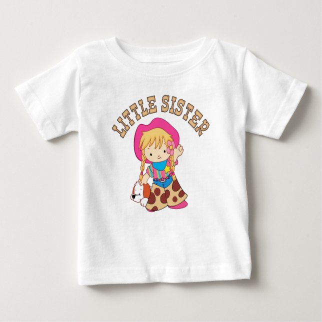 Camiseta De Bebé Cowkids Pequeña Hermana (Anverso)