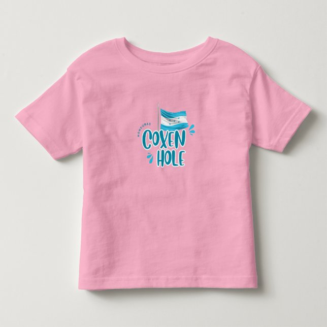 Camiseta De Bebé Coxen Hole con bandera de Honduras (Anverso)