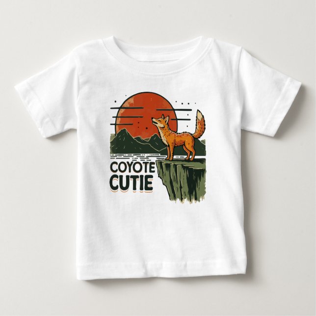 Camiseta De Bebé Coyote cutie (Anverso)