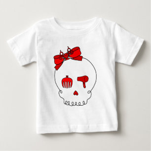 Camiseta De Bebé Cráneo accesorio del pelo (lazo - rojo)