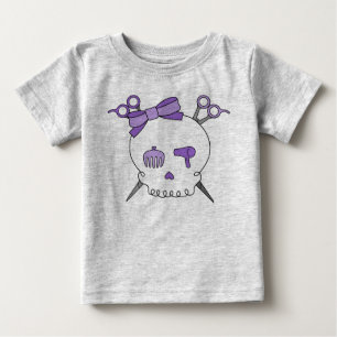 Camiseta De Bebé Cráneo accesorio del pelo púrpura - Scissor la