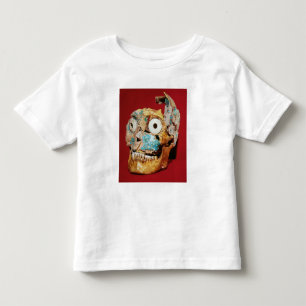 Camiseta De Bebé Cráneo adornado con un mosaico en turquesa