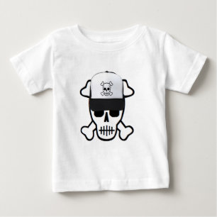 Camiseta De Bebé Cráneo con el gorra del cráneo