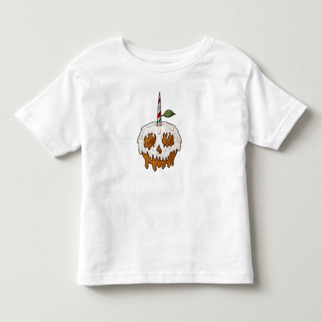 Camiseta De Bebé Cráneo de Apple Caramel, dulce y mortal (Anverso)