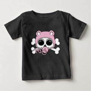 Camiseta De Bebé Cráneo de Bebé Niña Lindo