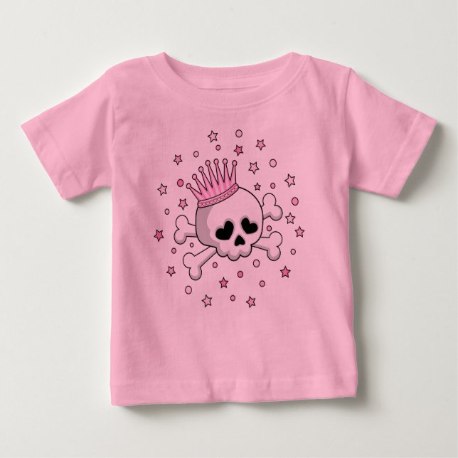 Camiseta De Bebé Cráneo de Princesa Linda (Anverso)