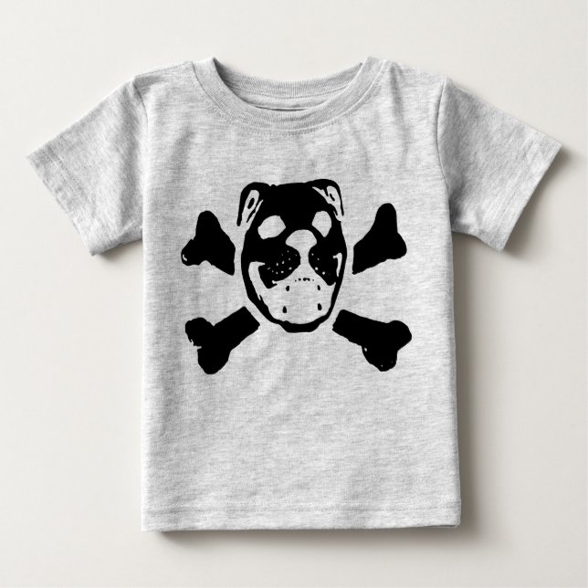 Camiseta De Bebé Cráneo del bulldog para el bebé (Anverso)