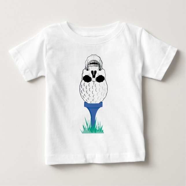 Camiseta De Bebé Cráneo del golf (Anverso)