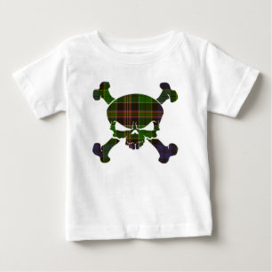 Camiseta De Bebé Cráneo del tartán de Allison ninguna bandera