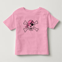 Cráneo pirata chica y beduino pequeño rosado