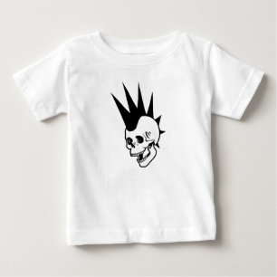 Camiseta De Bebé Cráneo Punk personalizable