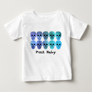 Camiseta De Bebé Cráneos punkyes de los azules cielos