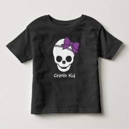 Camiseta De Bebé Cranio Kid Chica Skull con morado