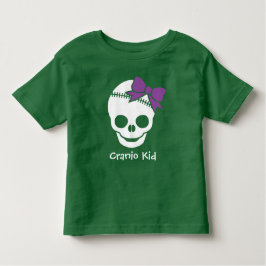 Camiseta De Bebé Cranio Kid Chica Skull con morado