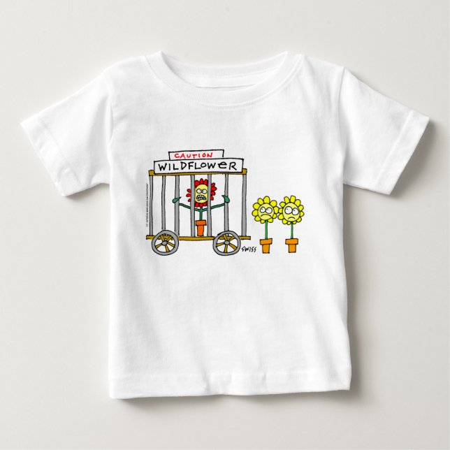Camiseta De Bebé Cranky Boisterous Funny Personalizado Cute de Flor (Anverso)