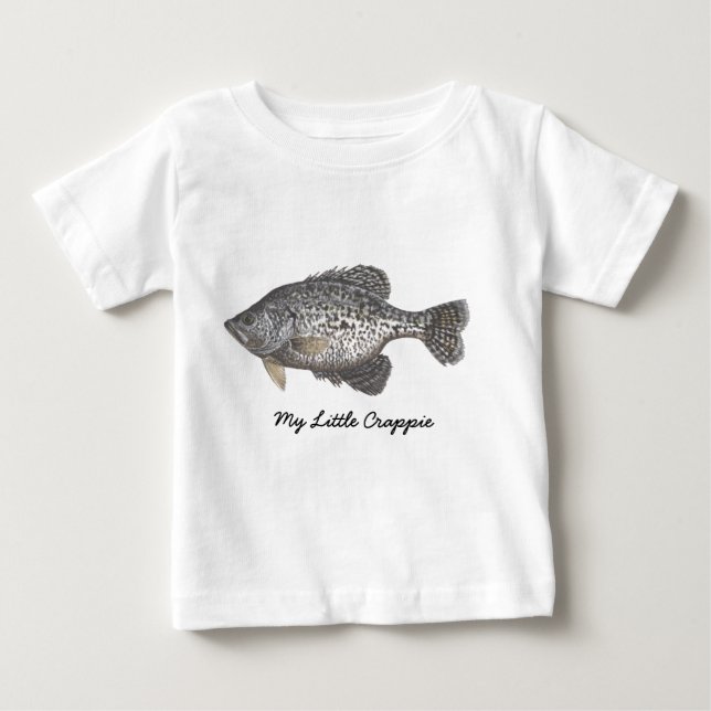 Camiseta De Bebé CRAPPIE, My Little Crappie (Anverso)