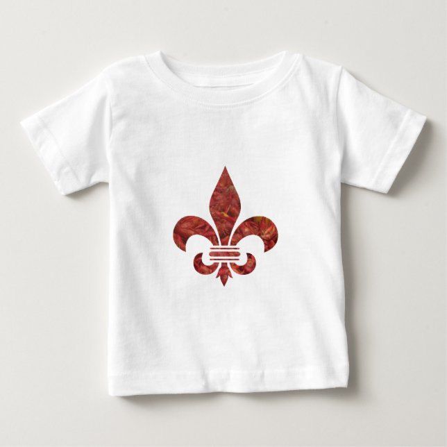 Camiseta De Bebé Crawfish Fleu de Lis (Anverso)