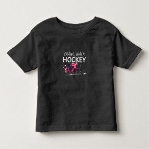 Camiseta De Bebé Crawl, Walk,Hockey