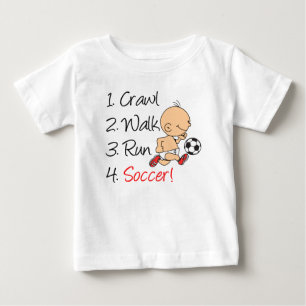 Camiseta De Bebé Crawl Walk Run Soccer