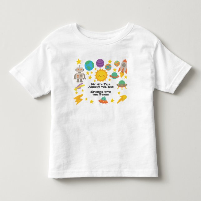 Camiseta De Bebé Crayón Editable Estilo – Vuelta al Sol (Anverso)