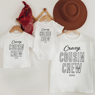Camiseta De Bebé Crazy Cousin Crew Family