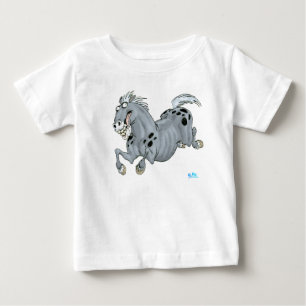 Camiseta De Bebé Crazy Personalizado Horse Baby T-Shirt