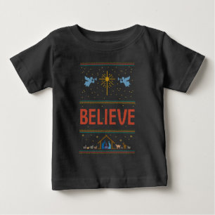Camiseta De Bebé CREA Navidades feos que endulzan el cristianismo r
