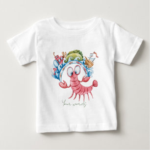 Camiseta De Bebé Crea tu propia ciudad costera de cangrejo feliz