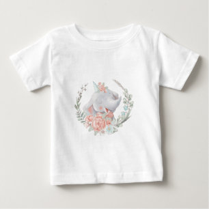 Camiseta De Bebé Crea Tu Propia Elefante Lindo Cumpleaños Chica
