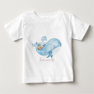 Camiseta De Bebé Crea tu propia madre y tu bebé ballena náutica