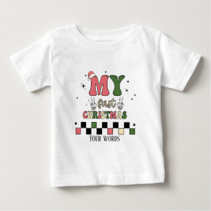 Camiseta De Bebé Crea tu propia Primera Navidad