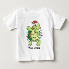 Camiseta De Bebé Crea tu propia tortuga de Navidades de abalanzamie