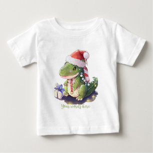 Camiseta De Bebé Crea tu propio bebé cocodrilo Santa
