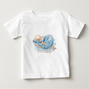 Camiseta De Bebé Crea tu propio bote de papel de ballena y pescado