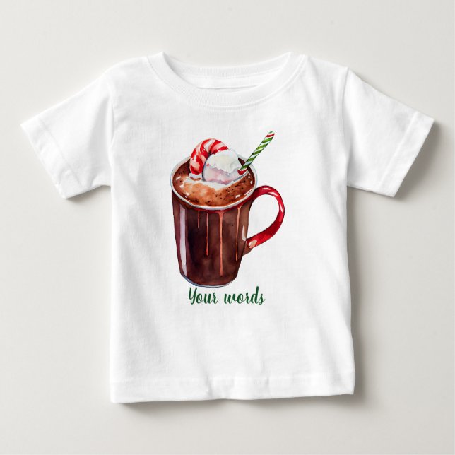 Camiseta De Bebé Crea tu propio cacao caliente de vacaciones (Anverso)