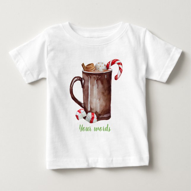 Camiseta De Bebé Crea tu propio cacao caliente de vacaciones festiv (Anverso)