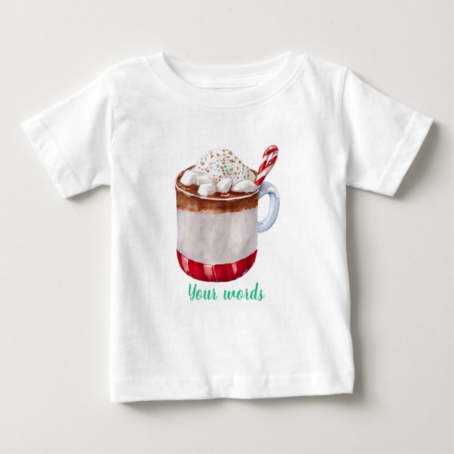 Camiseta De Bebé Crea tu propio cacao picante de menta festiva (Anverso)