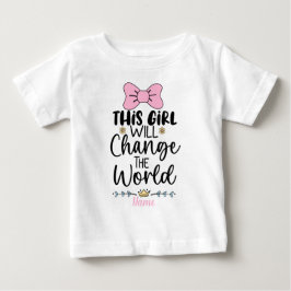 Camiseta De Bebé Crea tu propio Chica cambiará el mundo