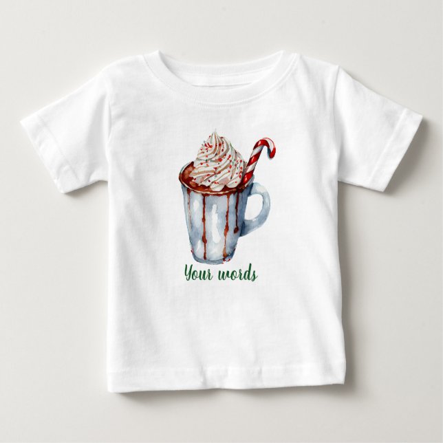 Camiseta De Bebé Crea tu propio chocolate caliente de lujo (Anverso)
