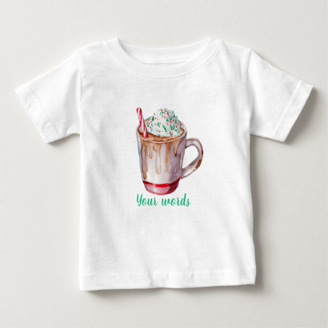 Camiseta De Bebé Crea tu propio chocolate caliente de menta de pimi (Anverso)