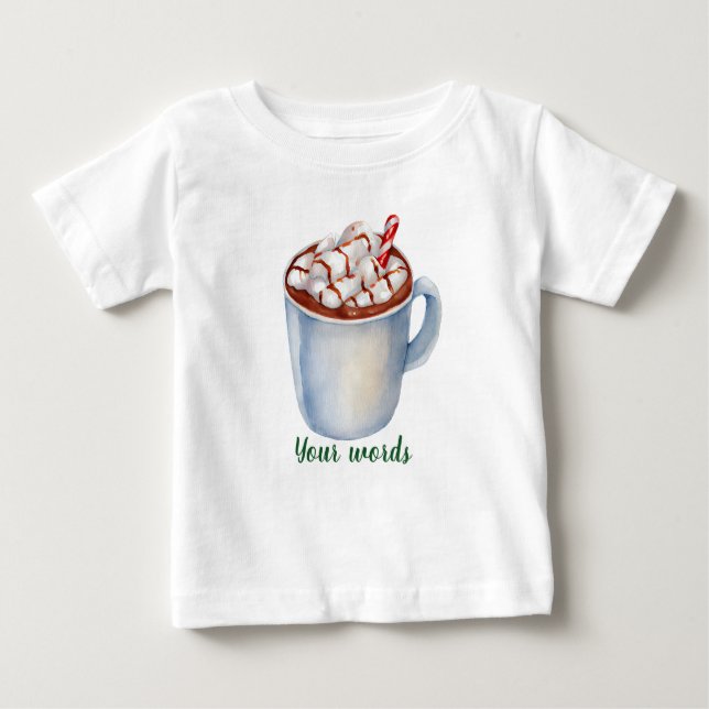 Camiseta De Bebé Crea tu propio chocolate caliente de menta delicio (Anverso)