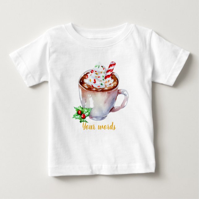 Camiseta De Bebé Crea tu propio chocolate caliente de vacaciones fe (Anverso)