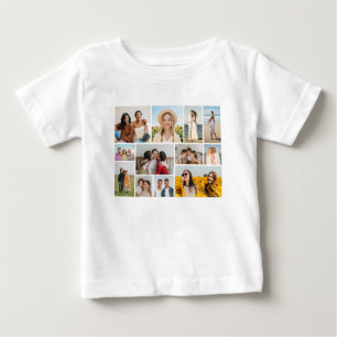 Camiseta De Bebé Crea tu propio collage de 12 fotos