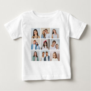 Camiseta De Bebé Crea tu propio collage de 9 fotos