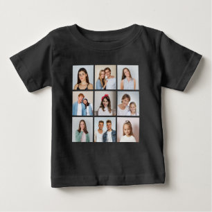 Camiseta De Bebé Crea tu propio collage de 9 fotos
