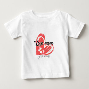 Camiseta De Bebé Crea tu propio corazón y huellas de mamá de amor