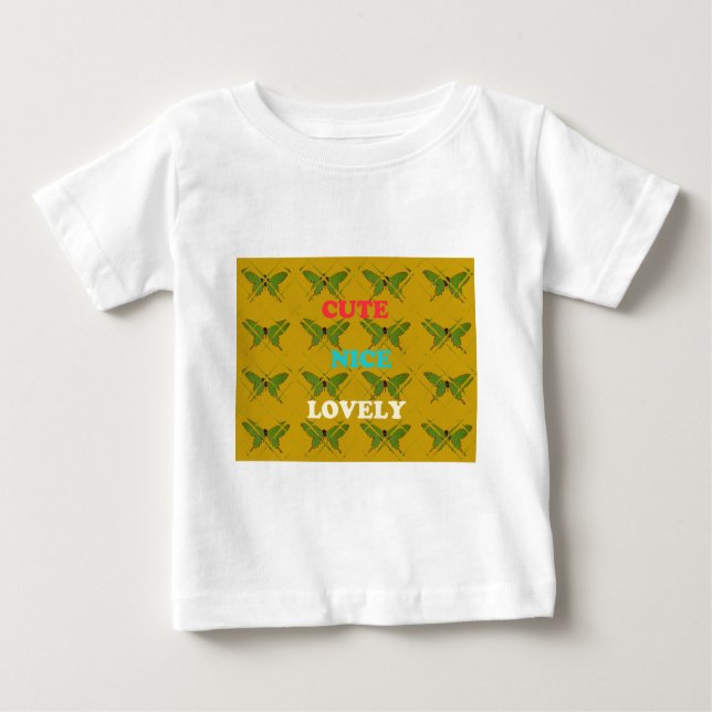 Camiseta De Bebé Crea Tu Propio Cute Bonito Adorable Mariposa Vinta (Anverso)