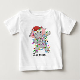 Camiseta De Bebé Crea tu propio elefante de Navidades de baño