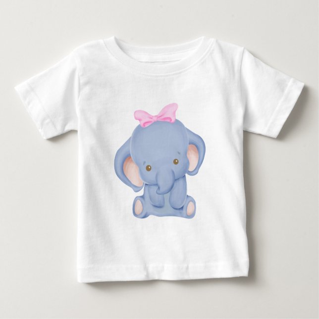 Camiseta De Bebé Crea tu propio elefante lindo (Anverso)