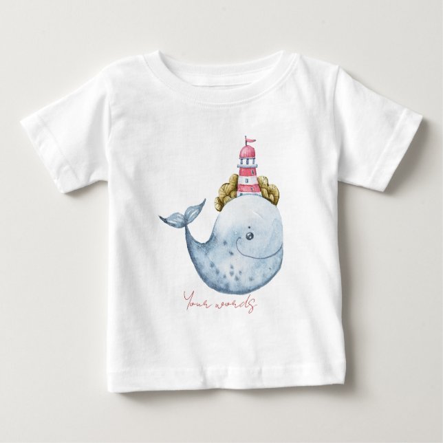 Camiseta De Bebé Crea tu propio faro de ballena (Anverso)
